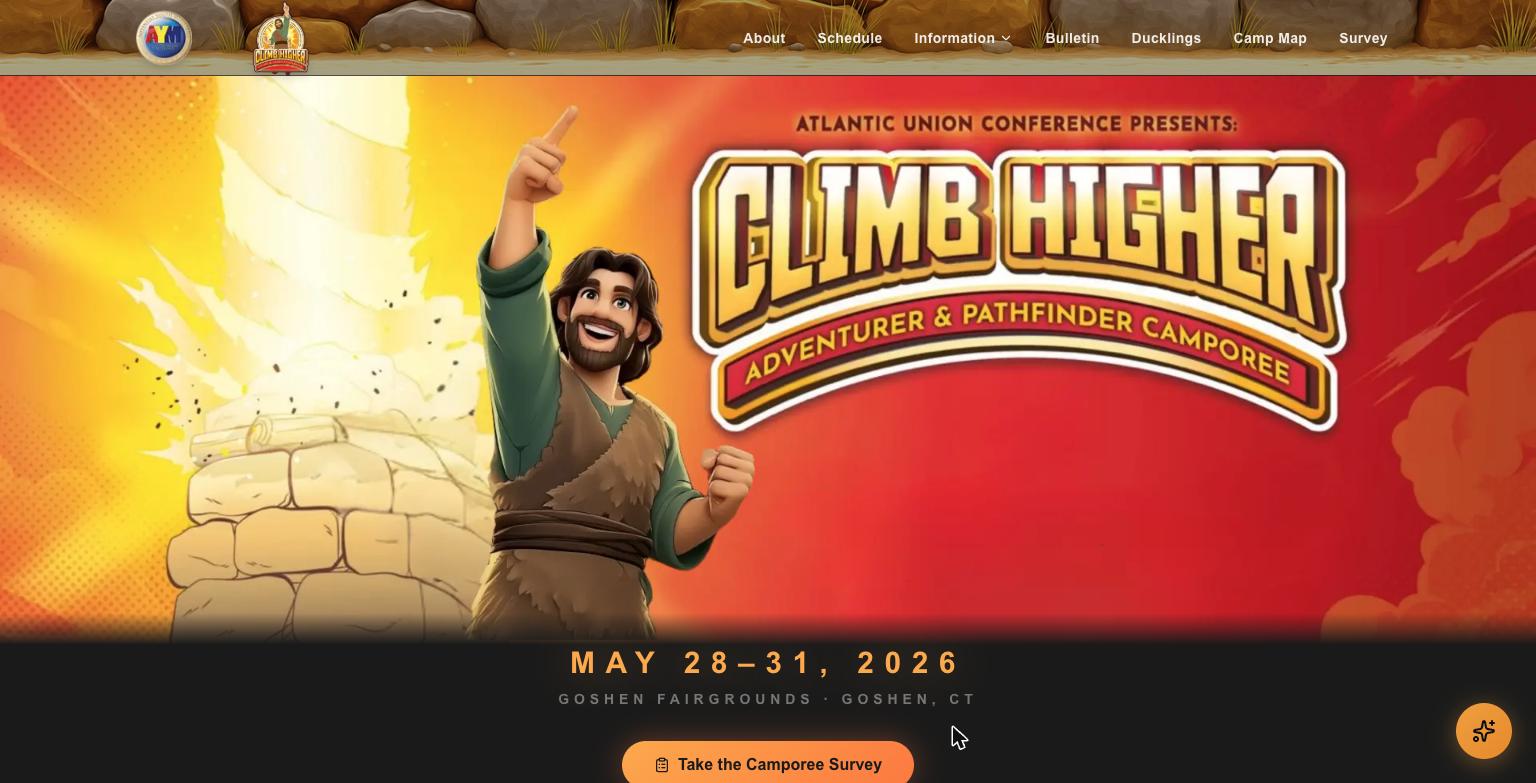 Climb Higher Camporee website
